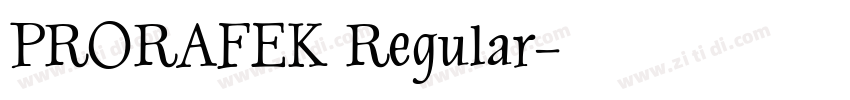 PRORAFEK Regular字体转换